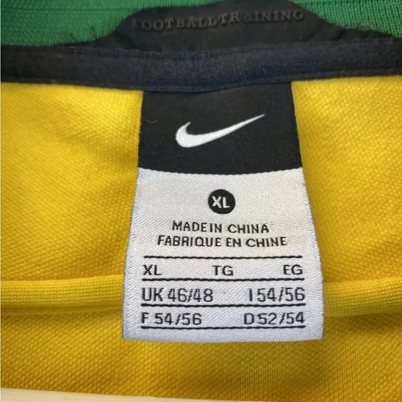 Nike Yellow and Green Bomber Jacket with Ribbed Cuffs Vintage - Picture 5 of 9